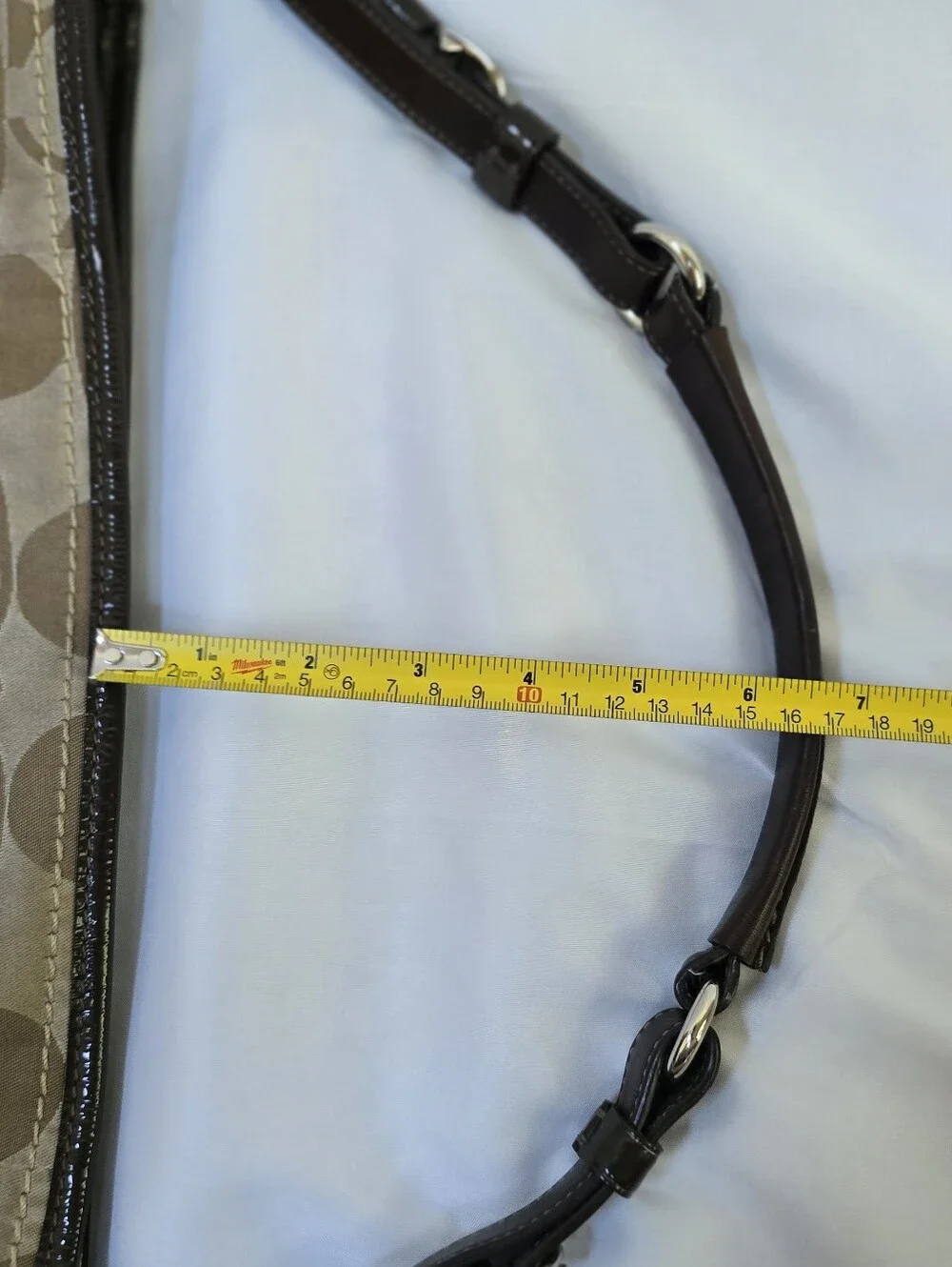 Coach Large Signature C Hobo Shoulder Bag 12676 Brown Y2K